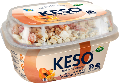 Arla Keso® Raejuusto cashew / trooppiset hedelmät 145 g